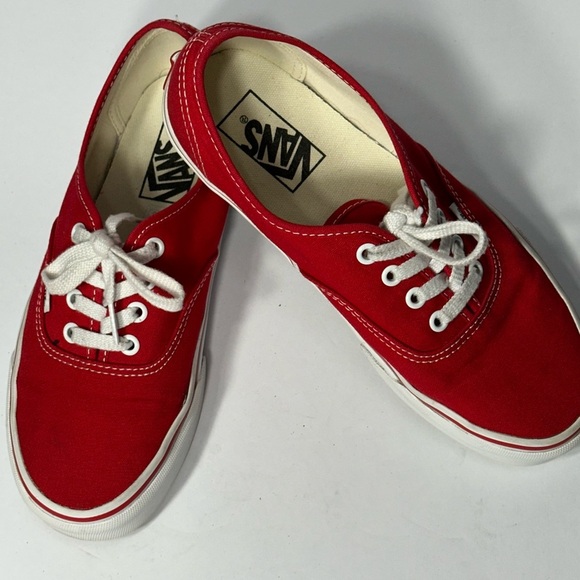 Vans Red Canvas Sneakers pre owned - Picture 2 of 7